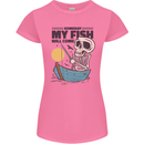 Fishing My Fish Will Come Funny Fisherman Womens Petite Cut T-Shirt Azalea