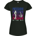 Fishing Passion Is the Key Fisherman Womens Petite Cut T-Shirt Black