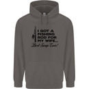 Fishing Rod for My Wife Fisherman Funny Mens 80% Cotton Hoodie Charcoal