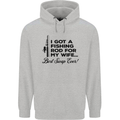Fishing Rod for My Wife Fisherman Funny Mens 80% Cotton Hoodie Sports Grey