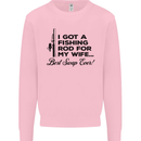 Fishing Rod for My Wife Fisherman Funny Mens Sweatshirt Jumper Light Pink