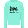Fishing Rod for My Wife Fisherman Funny Mens Sweatshirt Jumper Peppermint