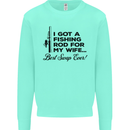 Fishing Rod for My Wife Fisherman Funny Mens Sweatshirt Jumper Peppermint