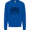 Fishing Rod for My Wife Fisherman Funny Mens Sweatshirt Jumper Royal Blue