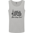 Fishing Rod for My Wife Fisherman Funny Mens Vest Tank Top Sports Grey
