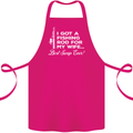 Fishing Rod for My Wife Funny Fisherman Cotton Apron 100% Organic Pink