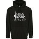 Fishing Rod for My Wife Funny Fisherman Mens 80% Cotton Hoodie Black