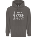 Fishing Rod for My Wife Funny Fisherman Mens 80% Cotton Hoodie Charcoal