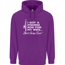 Fishing Rod for My Wife Funny Fisherman Mens 80% Cotton Hoodie Purple