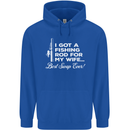 Fishing Rod for My Wife Funny Fisherman Mens 80% Cotton Hoodie Royal Blue