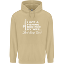 Fishing Rod for My Wife Funny Fisherman Mens 80% Cotton Hoodie Sand
