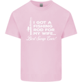 Fishing Rod for My Wife Funny Fisherman Mens Cotton T-Shirt Tee Top Light Pink