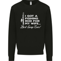 Fishing Rod for My Wife Funny Fisherman Mens Sweatshirt Jumper Black