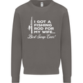 Fishing Rod for My Wife Funny Fisherman Mens Sweatshirt Jumper Charcoal