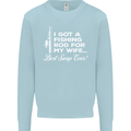 Fishing Rod for My Wife Funny Fisherman Mens Sweatshirt Jumper Light Blue