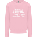 Fishing Rod for My Wife Funny Fisherman Mens Sweatshirt Jumper Light Pink