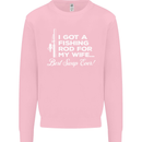 Fishing Rod for My Wife Funny Fisherman Mens Sweatshirt Jumper Light Pink