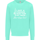 Fishing Rod for My Wife Funny Fisherman Mens Sweatshirt Jumper Peppermint