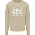 Fishing Rod for My Wife Funny Fisherman Mens Sweatshirt Jumper Sand