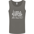 Fishing Rod for My Wife Funny Fisherman Mens Vest Tank Top Charcoal