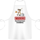 Fishing Warning May Start Talking Funny Cotton Apron 100% Organic White