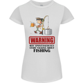 Fishing Warning May Start Talking Funny Womens Petite Cut T-Shirt White