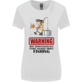 Fishing Warning May Start Talking Funny Womens Wider Cut T-Shirt White