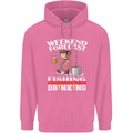 Fishing Weekend Forecast Funny Fisherman Mens 80% Cotton Hoodie Azelea
