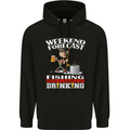 Fishing Weekend Forecast Funny Fisherman Mens 80% Cotton Hoodie Black