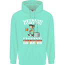 Fishing Weekend Forecast Funny Fisherman Mens 80% Cotton Hoodie Peppermint