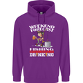 Fishing Weekend Forecast Funny Fisherman Mens 80% Cotton Hoodie Purple