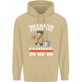Fishing Weekend Forecast Funny Fisherman Mens 80% Cotton Hoodie Sand