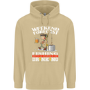 Fishing Weekend Forecast Funny Fisherman Mens 80% Cotton Hoodie Sand
