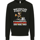 Fishing Weekend Forecast Funny Fisherman Mens Sweatshirt Jumper Black