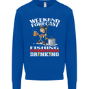 Fishing Weekend Forecast Funny Fisherman Mens Sweatshirt Jumper Royal Blue