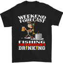 Fishing Weekend Forecast Funny Fisherman Mens T-Shirt Cotton Gildan Black