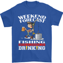 Fishing Weekend Forecast Funny Fisherman Mens T-Shirt Cotton Gildan Royal Blue