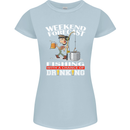 Fishing Weekend Forecast Funny Fisherman Womens Petite Cut T-Shirt Light Blue