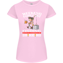 Fishing Weekend Forecast Funny Fisherman Womens Petite Cut T-Shirt Light Pink