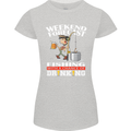 Fishing Weekend Forecast Funny Fisherman Womens Petite Cut T-Shirt Sports Grey