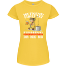 Fishing Weekend Forecast Funny Fisherman Womens Petite Cut T-Shirt Yellow