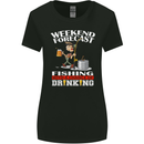 Fishing Weekend Forecast Funny Fisherman Womens Wider Cut T-Shirt Black