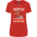 Fishing Weekend Forecast Funny Fisherman Womens Wider Cut T-Shirt Red