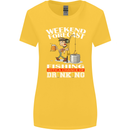 Fishing Weekend Forecast Funny Fisherman Womens Wider Cut T-Shirt Yellow