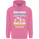 Fishing & Beer Funny Fisherman Alcohol Childrens Kids Hoodie Azalea