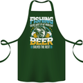 Fishing & Beer Funny Fisherman Alcohol Cotton Apron 100% Organic Forest Green