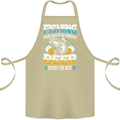 Fishing & Beer Funny Fisherman Alcohol Cotton Apron 100% Organic Khaki