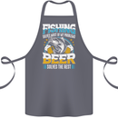 Fishing & Beer Funny Fisherman Alcohol Cotton Apron 100% Organic Steel