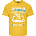Fishing & Beer Funny Fisherman Alcohol Kids T-Shirt Childrens Yellow