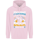 Fishing & Beer Funny Fisherman Alcohol Mens 80% Cotton Hoodie Light Pink
